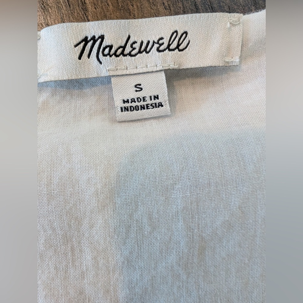 Madewell Patchwork Gingham Button Front Midi Dres… - image 7